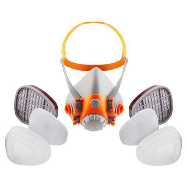 J-SET6500 Комплект для защиты дыхания Jeta: полумаска (6500), фильтры А1 (2шт) ,предфильтры Р2 (4 шт), держатели (2 шт)